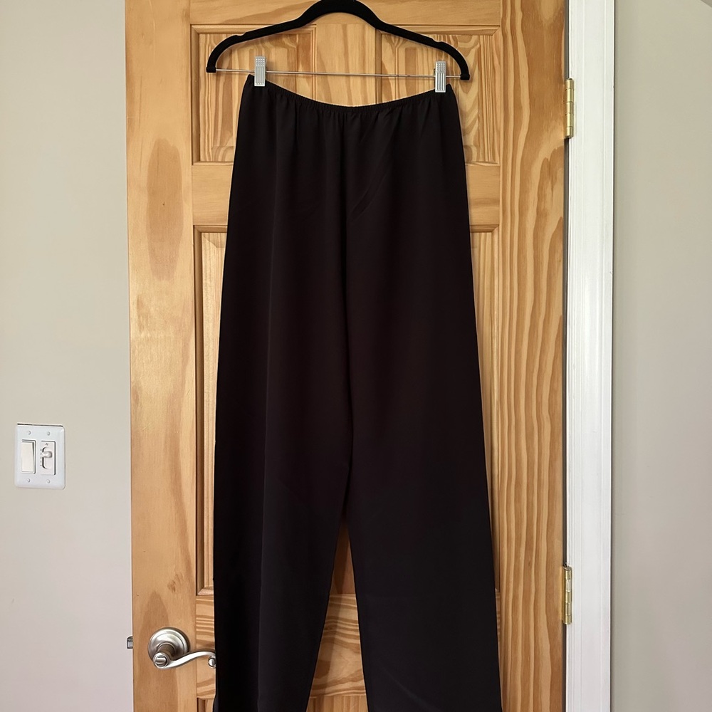 Grana Black Chinese Silk Trousers